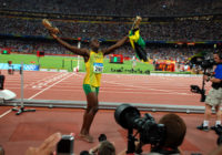 Usain Bolt wins the men’s 100m final the Beijing Olympics, 2008