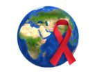 世界艾滋病日意识全球红丝带被隔离